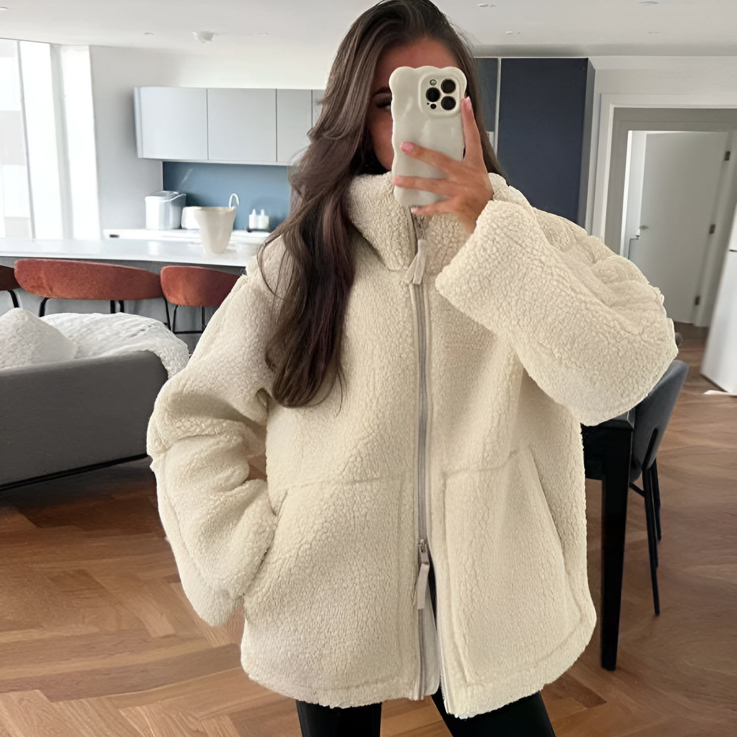 Olivia udobna teddy jakna – Za tople i stilske dane