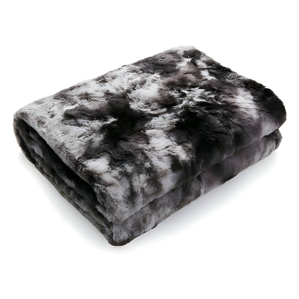 Weiche Fleecedecke mit Batikmuster