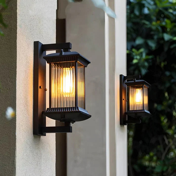 Lámpara de pared exterior estilo farol