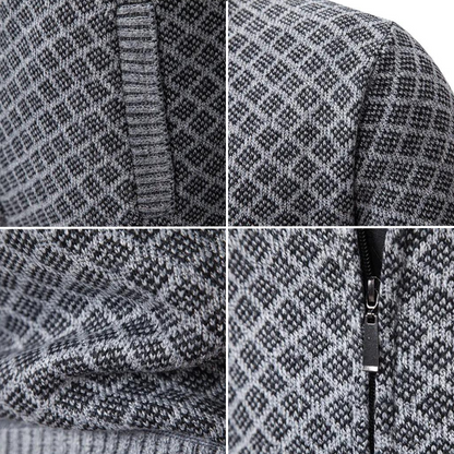 Chaqueta clásica de punto tipo cárdigan: elegante y cómoda.