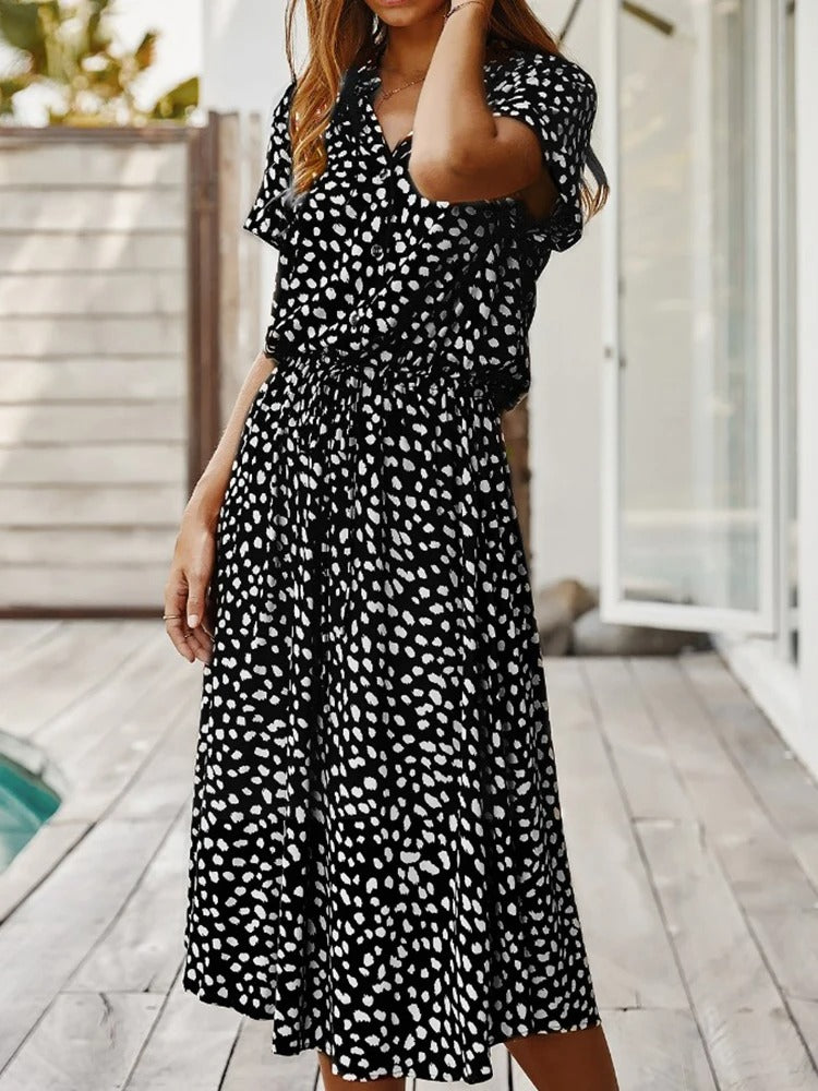 Daniella Midi Kleid – Elegant und Leicht für Sonnige Momente