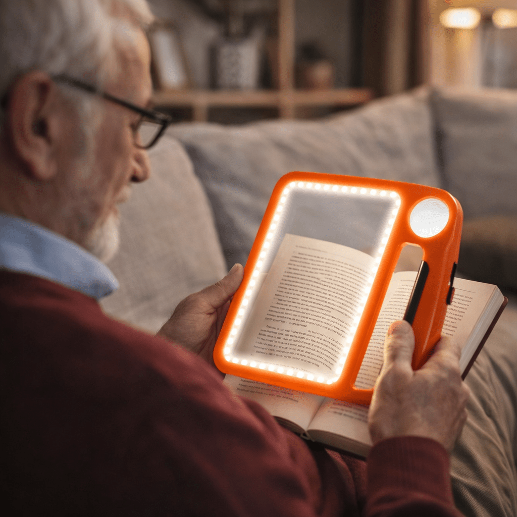 Lupa de lectura recargable con iluminación LED