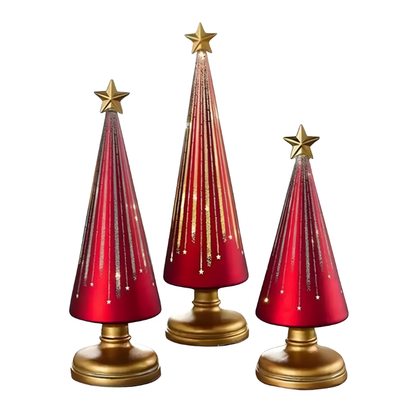 Lámpara de mesa con árbol de Navidad LED y estrella