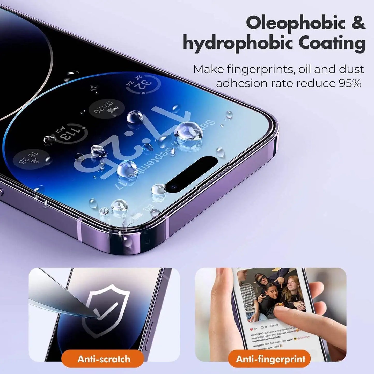 Protector de pantalla para iPhone de cristal templado: protección total