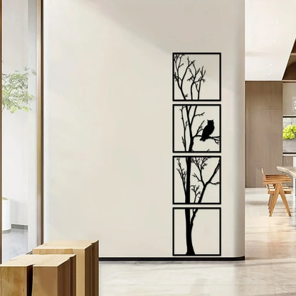 Zidna dekoracija drvo i sova – Minimalistički i stilski