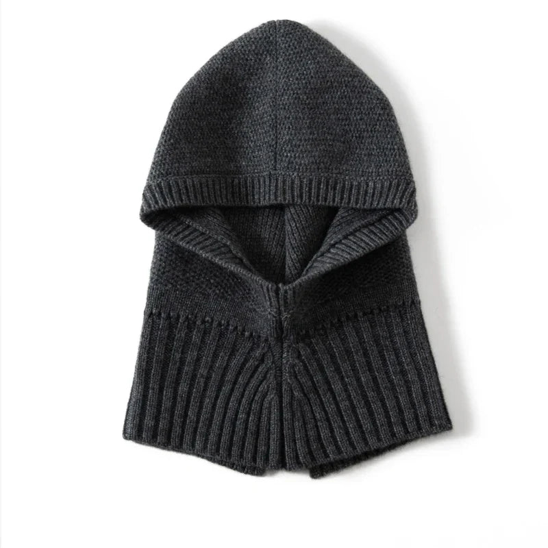 Gorro con capucha de cachemira y calentador de cuello