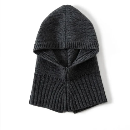 Gorro con capucha de cachemira y calentador de cuello