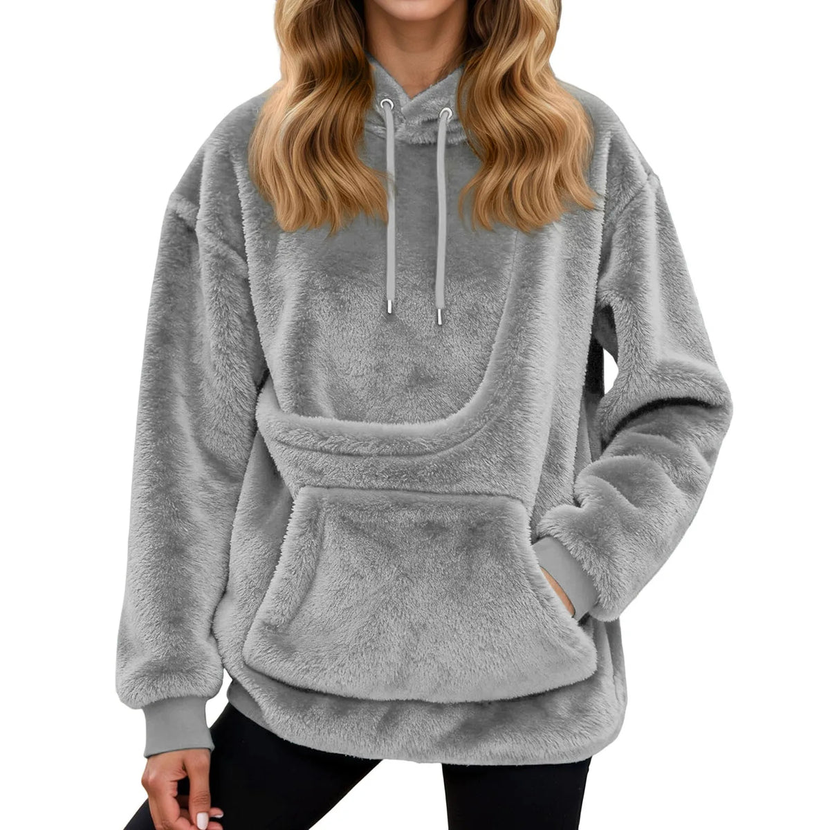 Sudadera con capucha para mujer con bolsillo para mascotas
