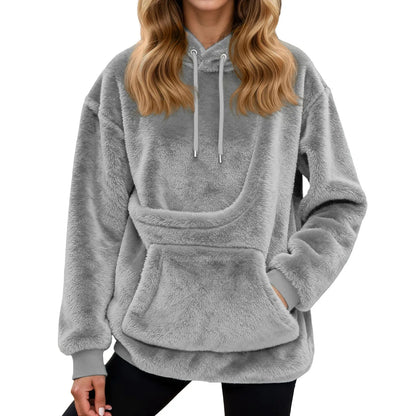 Sudadera con capucha para mujer con bolsillo para mascotas