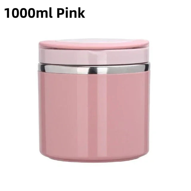 Recipiente térmico para comida de acero inoxidable de 630/1000 ml