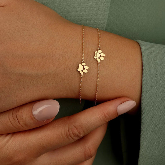 Adorable pulsera con huella de pata: un cálido recordatorio de tu fiel amigo