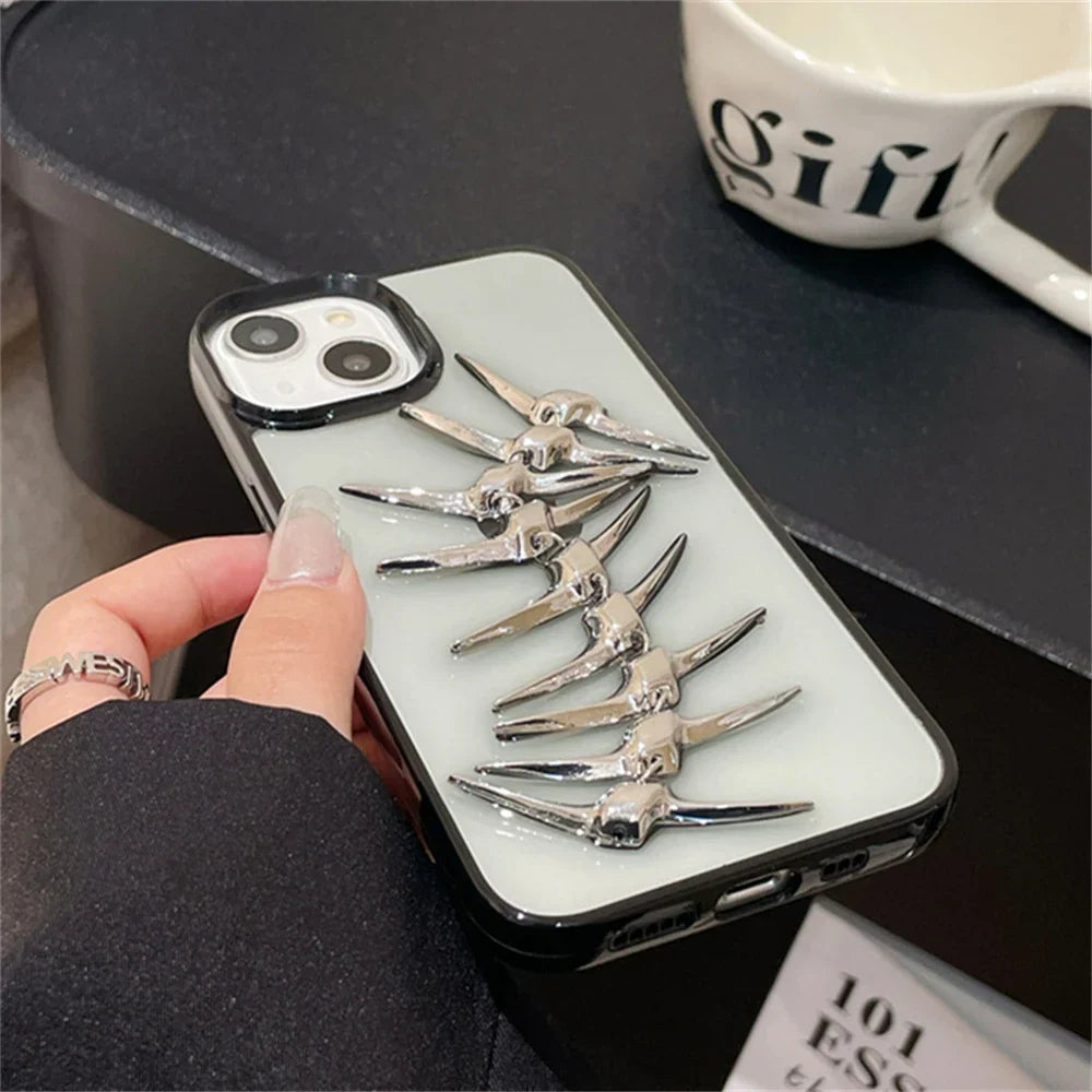 Funda para teléfono con diseño de espiga 3D: robusta y protectora