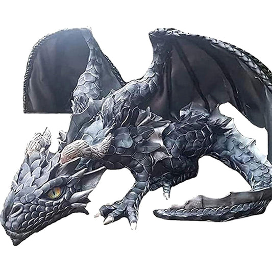 Dragón Sentado Legendario: Decoración Mágica para el Hogar y el Jardín