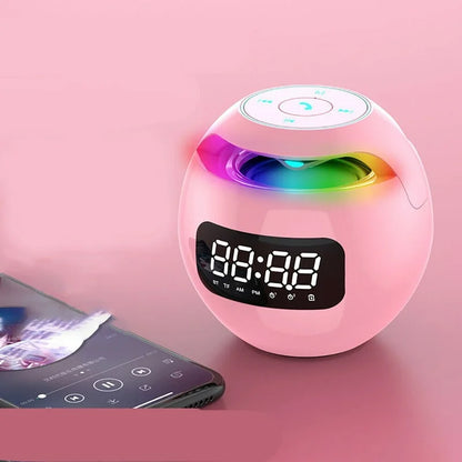 Altavoz Bluetooth con despertador digital y luz LED