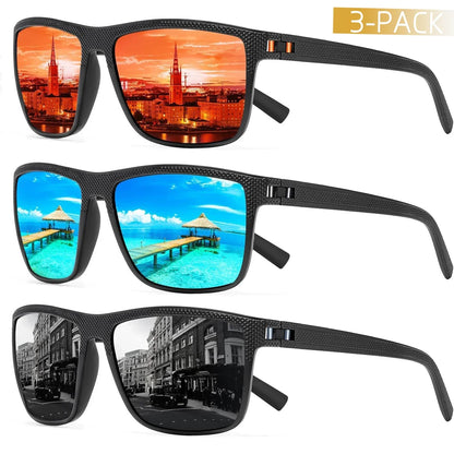 Paquete de 3 gafas de sol polarizadas AquaShield: protegidas y con estilo