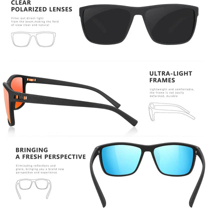 Paquete de 3 gafas de sol polarizadas AquaShield: protegidas y con estilo