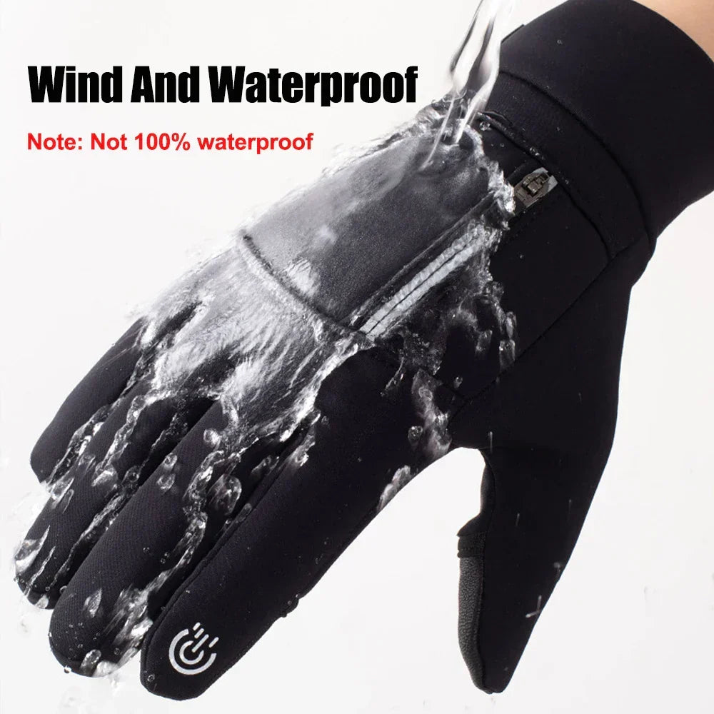 Winterhandschuhe mit Klappfingern und Reißverschlusstasche