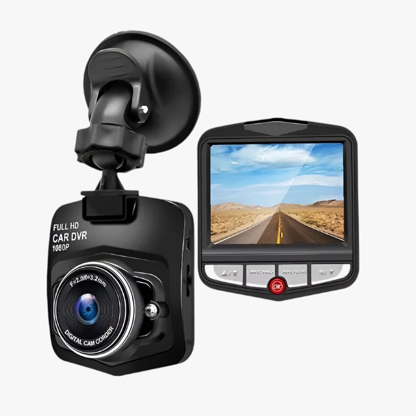 Kompaktna 1080p HD dash kamera – noćni vid s petljanjem snimke