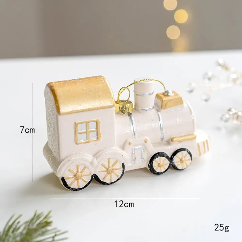 Weihnachtsanhänger aus Keramik mit verschiedenen Wintermotiven
