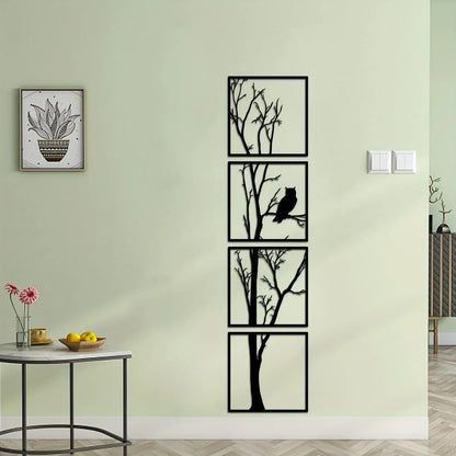 Zidna dekoracija drvo i sova – Minimalistički i stilski