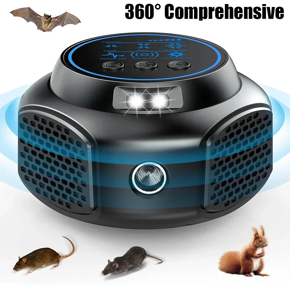 Ultraschall-Schädlingsvertreiber mit 360° Abdeckung