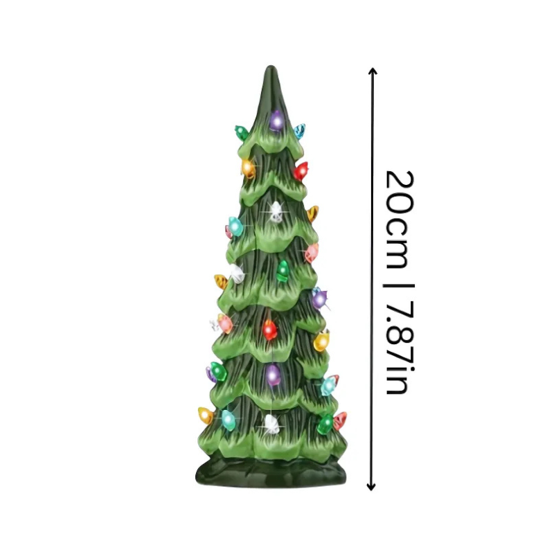 Árvore de Natal LED decorativa de mesa com temporizador
