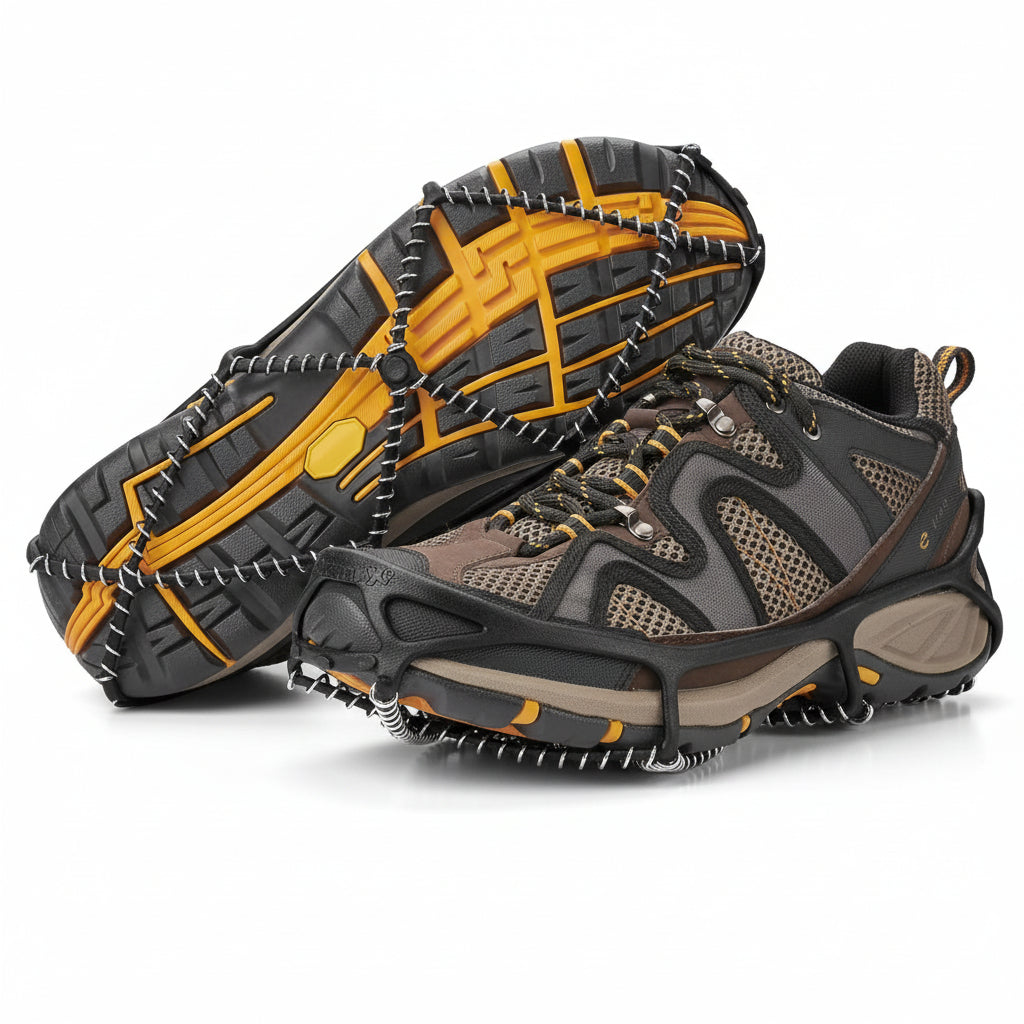 Schuh-Spikes mit Edelstahlspiralen für Eis und Schnee