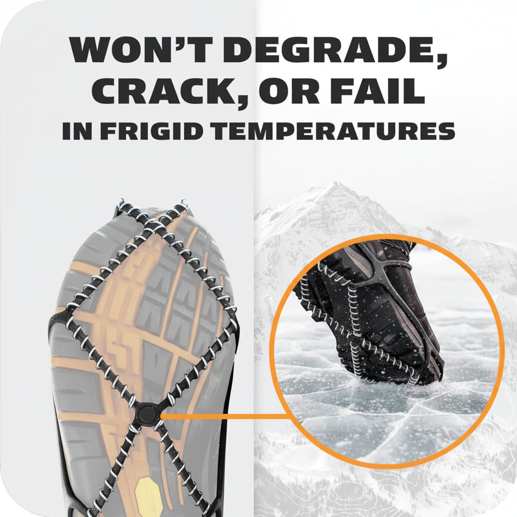 Schuh-Spikes mit Edelstahlspiralen für Eis und Schnee
