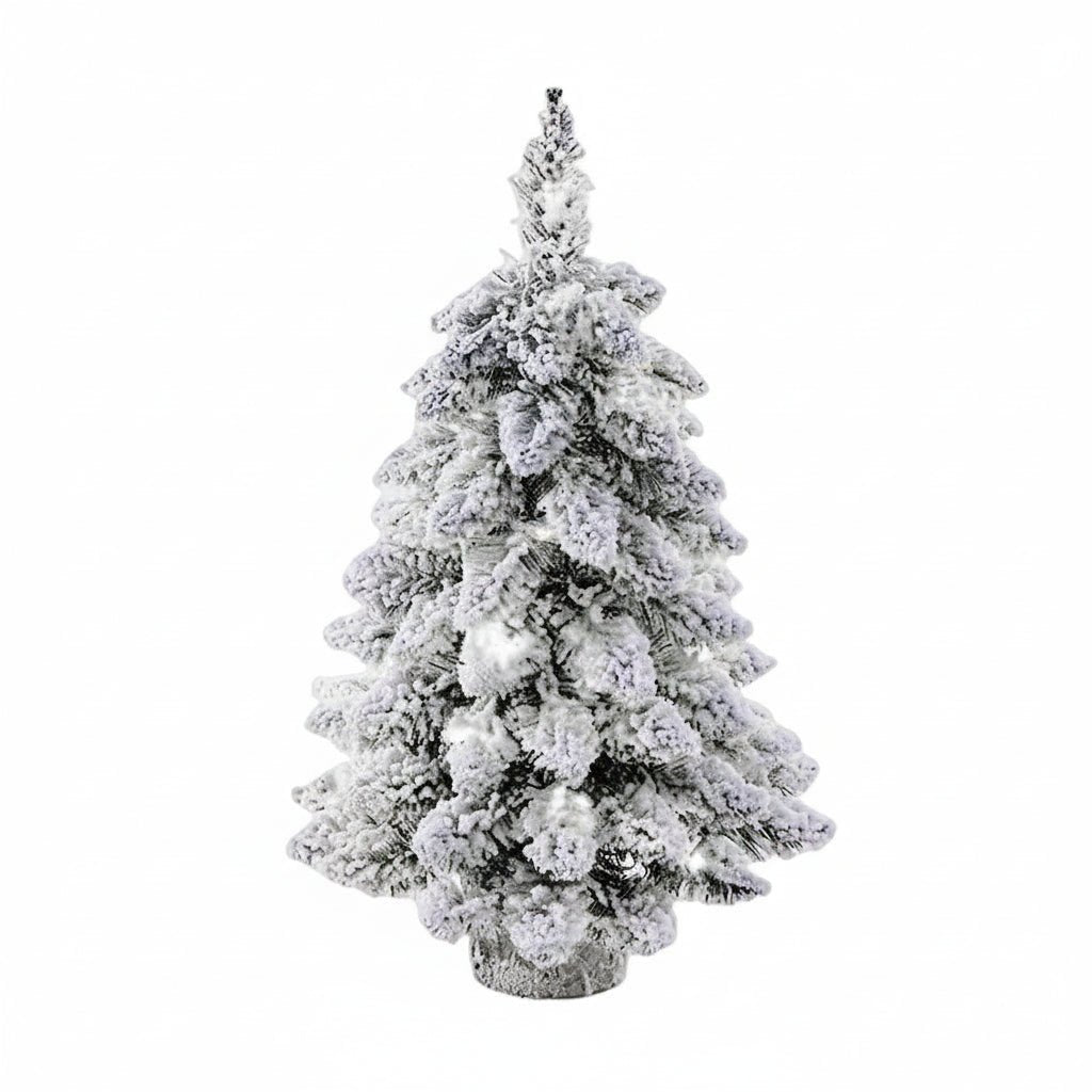 Beleuchteter Mini-Weihnachtsbaum mit Schneeeffekt