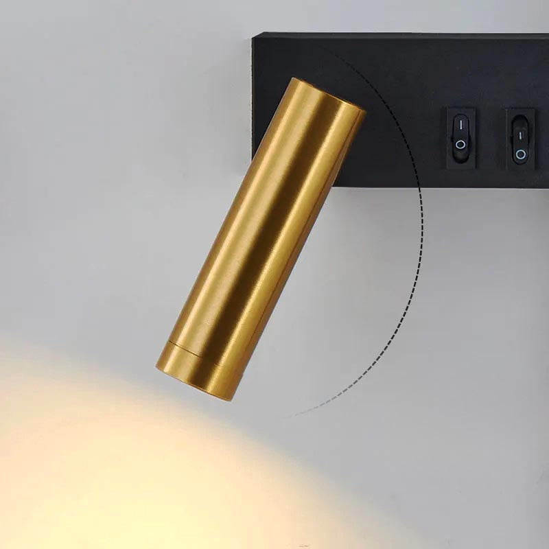 Moderno aplique de parede LED com luz de leitura