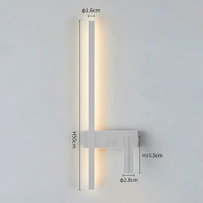 Moderno aplique de parede LED com luz de leitura