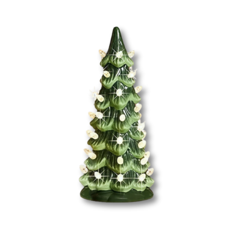 Árvore de Natal LED decorativa de mesa com temporizador