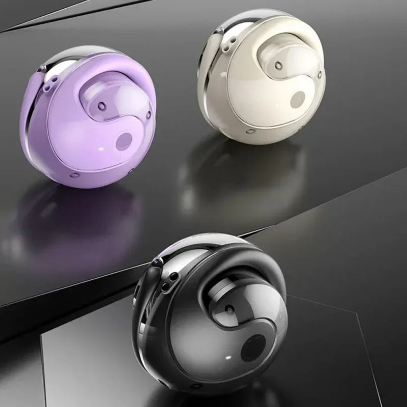 Auscultadores Bluetooth com tradução de idiomas em tempo real e estojo de carregamento