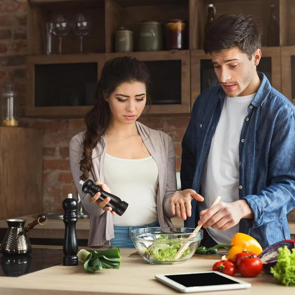 Set de molinillos de sal y pimienta ajustables