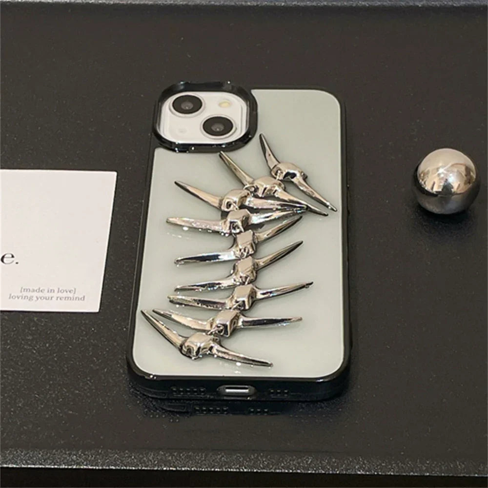 Funda para teléfono con diseño de espiga 3D: robusta y protectora