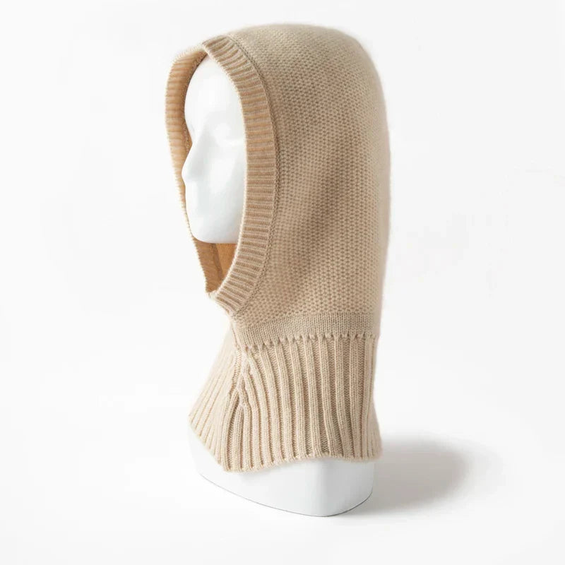 Gorro con capucha de cachemira y calentador de cuello