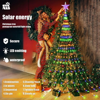 Solarna božićna svjetla za bor – Sjajna dekoracija za čarobni božićni doživljaj