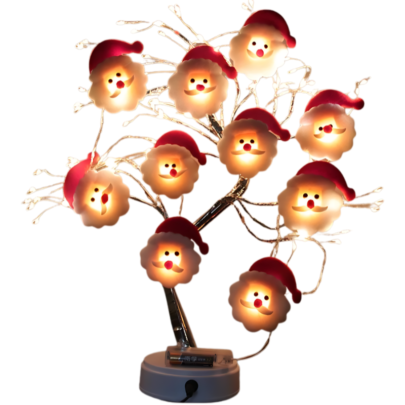 Grinalda luminosa LED com figuras de Natal