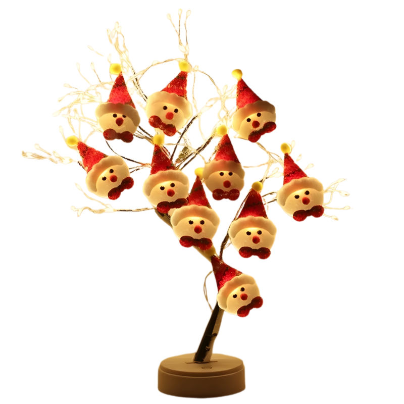 Grinalda luminosa LED com figuras de Natal
