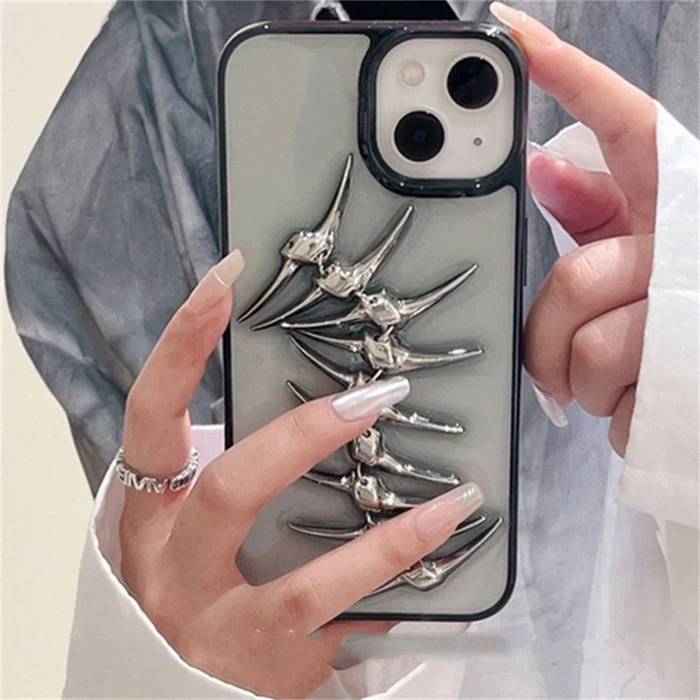 Funda para teléfono con diseño de espiga 3D: robusta y protectora