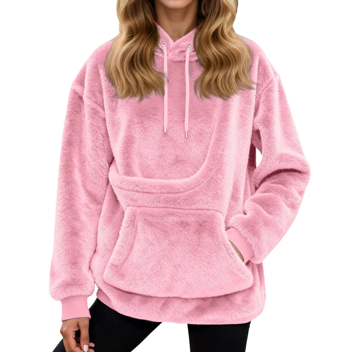 Sudadera con capucha para mujer con bolsillo para mascotas