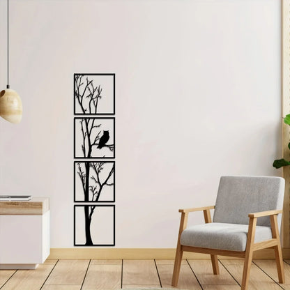 Zidna dekoracija drvo i sova – Minimalistički i stilski