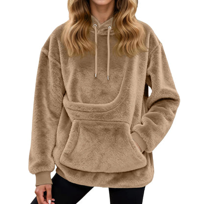 Sudadera con capucha para mujer con bolsillo para mascotas