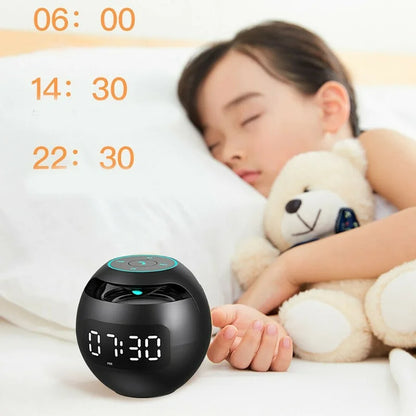 Altavoz Bluetooth con despertador digital y luz LED