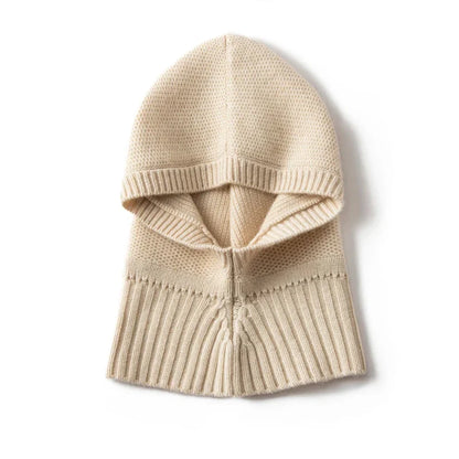 Gorro con capucha de cachemira y calentador de cuello
