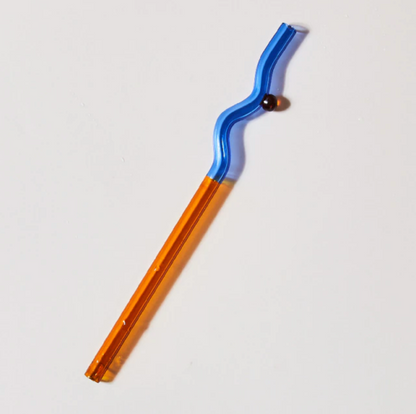 Pajitas de vidrio reutilizables con diseño retorcido