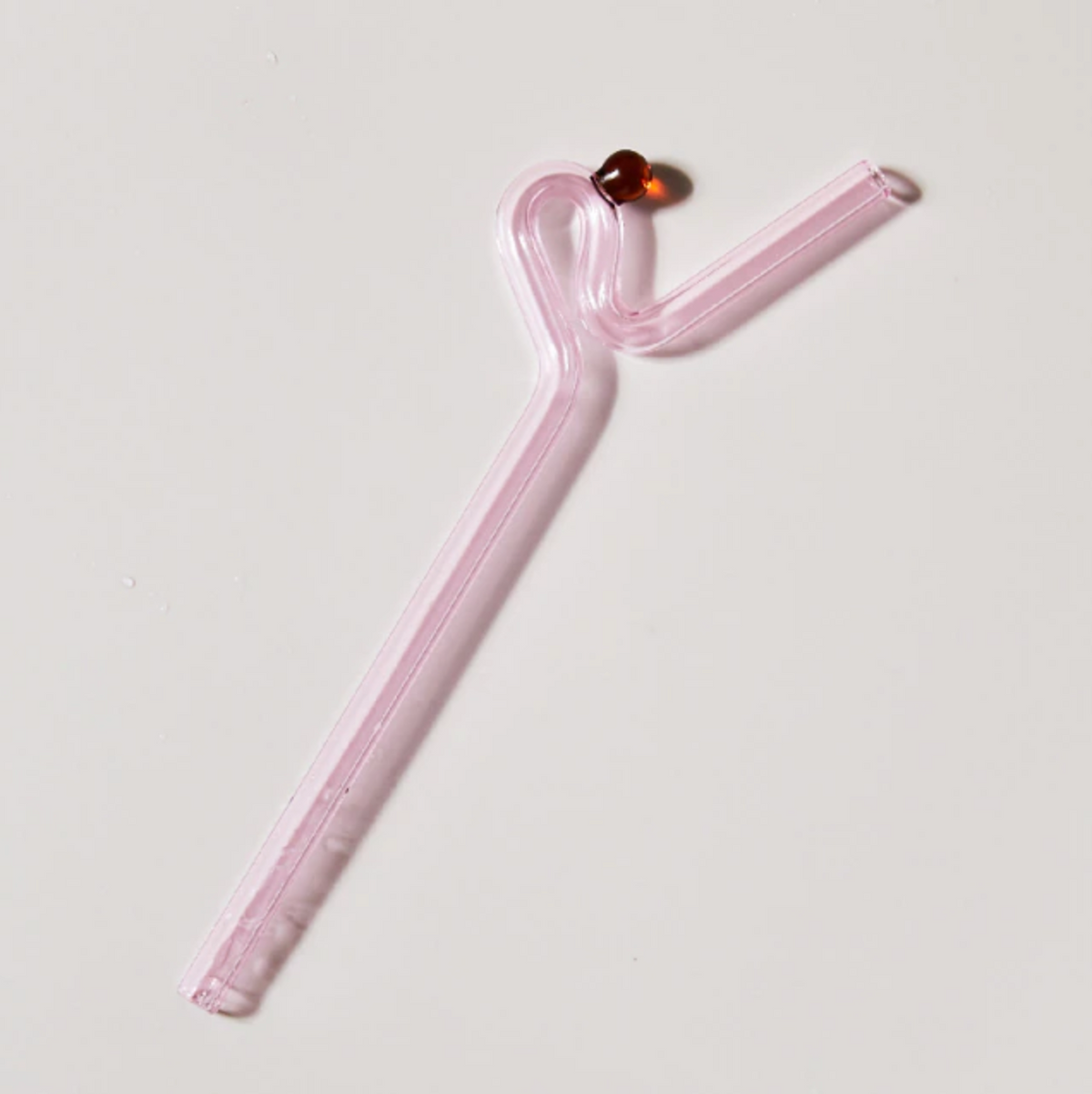 Pajitas de vidrio reutilizables con diseño retorcido