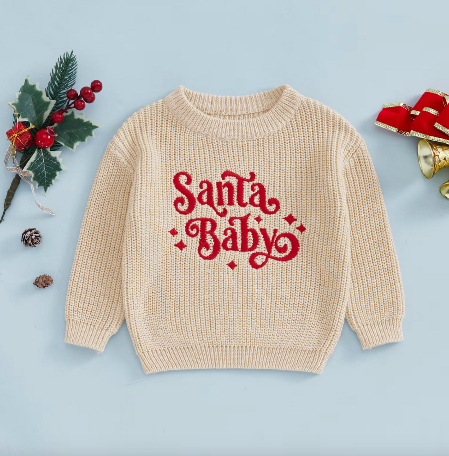 Santa Baby pulover za djecu – Svečana toplina