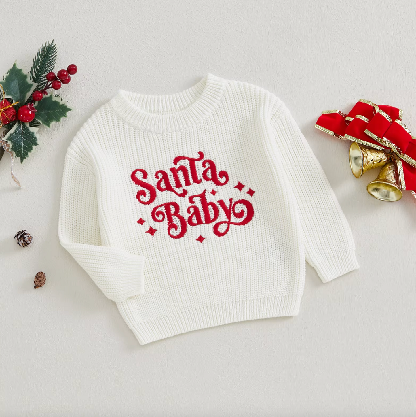 Santa Baby pulover za djecu – Svečana toplina