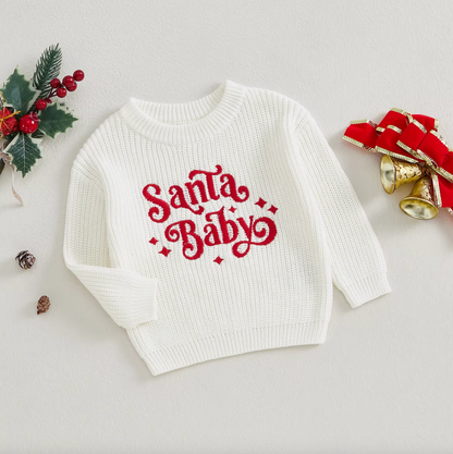 Santa Baby pulover za djecu – Svečana toplina